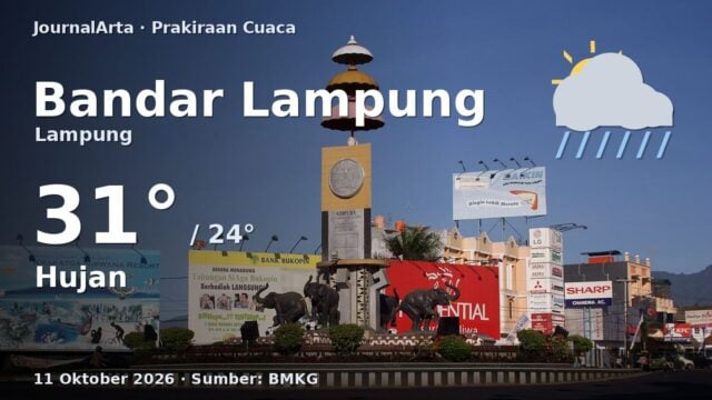 Prakiraan cuaca Bandar Lampung 11 Oktober 2026