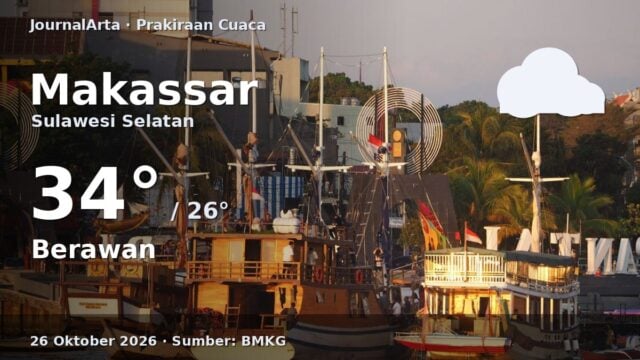 Prakiraan cuaca Makassar 26 Oktober 2026