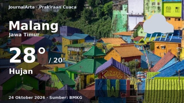 Prakiraan cuaca Malang 24 Oktober 2026