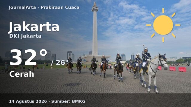 Prakiraan cuaca Jakarta hari ini