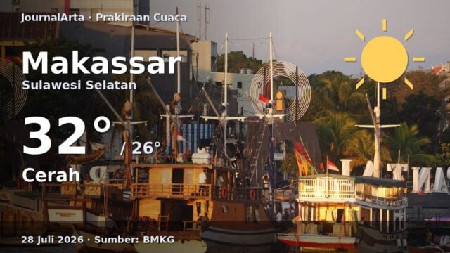 Prakiraan cuaca Makassar hari ini
