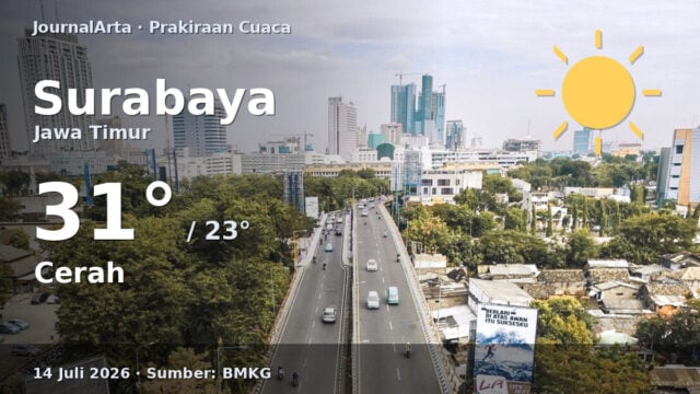 Prakiraan cuaca Surabaya hari ini